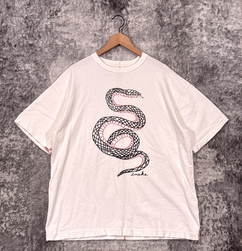 New Free People Top XS Womens Farm Foes Snake Oversized Tee